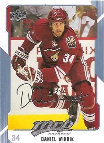 #226 Daniel Winnik - Phoenix Coyotes - 2008-09 Upper Deck MVP Hockey