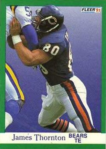 #226 James Thornton - Chicago Bears - 1991 Fleer Football