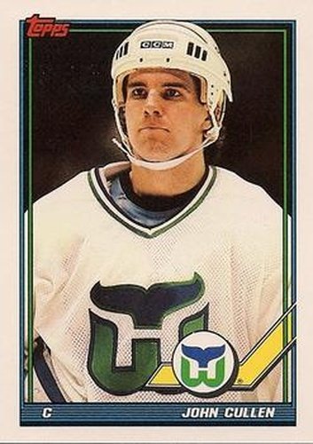 #226 John Cullen - Hartford Whalers - 1991-92 Topps Hockey