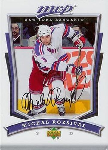 #226 Michal Rozsival - New York Rangers - 2007-08 Upper Deck MVP Hockey