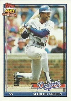 #226 Alfredo Griffin - Los Angeles Dodgers - 1991 Topps Baseball