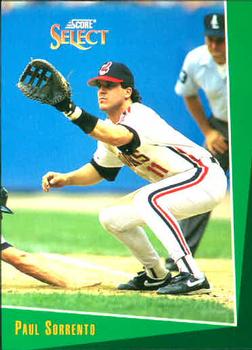 #226 Paul Sorrento - Cleveland Indians - 1993 Select Baseball