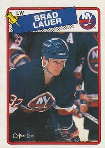 #226 Brad Lauer - New York Islanders - 1988-89 O-Pee-Chee Hockey