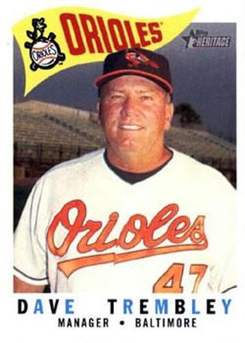 #226 Dave Trembley - Baltimore Orioles - 2009 Topps Heritage Baseball