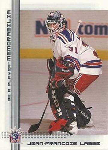 #226 Jean-Francois Labbe - New York Rangers - 2000-01 Be a Player Memorabilia Hockey