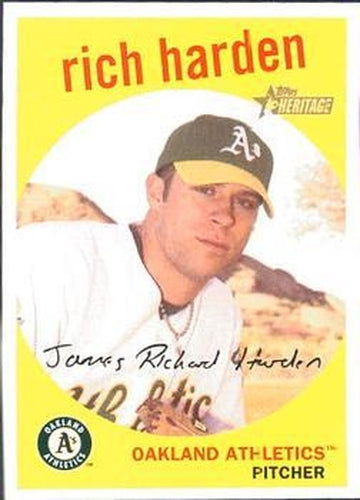 #226 Rich Harden - Oakland Athletics - 2008 Topps Heritage Baseball
