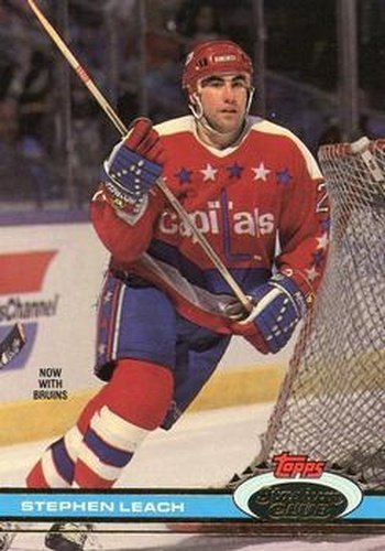 #226 Stephen Leach - Boston Bruins - 1991-92 Stadium Club Hockey