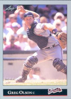 #226 Greg Olson - Atlanta Braves - 1992 Leaf Baseball