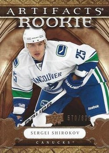 #226 Sergei Shirokov - Vancouver Canucks - 2009-10 Upper Deck Artifacts Hockey