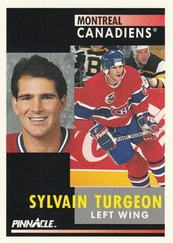 #226 Sylvain Turgeon - Montreal Canadiens - 1991-92 Pinnacle Hockey