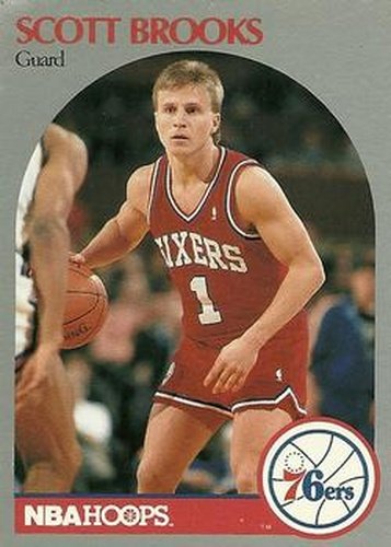 #226 Scott Brooks - Philadelphia 76ers - 1990-91 Hoops Basketball