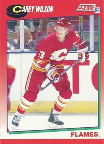 #227 Carey Wilson - Calgary Flames - 1991-92 Score Canadian Hockey