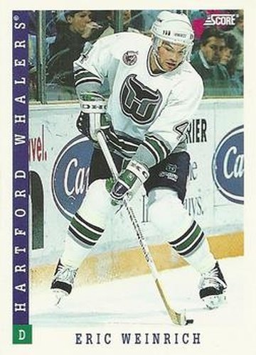 #227 Eric Weinrich - Hartford Whalers - 1993-94 Score Canadian Hockey