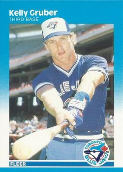 #227 Kelly Gruber - Toronto Blue Jays - 1987 Fleer Baseball