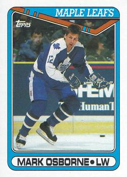 #227 Mark Osborne - Toronto Maple Leafs - 1990-91 Topps Hockey
