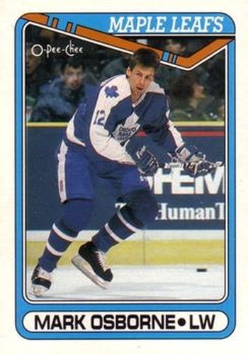 #227 Mark Osborne - Toronto Maple Leafs - 1990-91 O-Pee-Chee Hockey