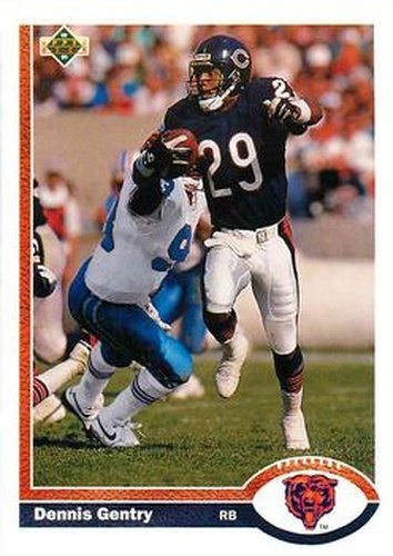 #227 Dennis Gentry - Chicago Bears - 1991 Upper Deck Football