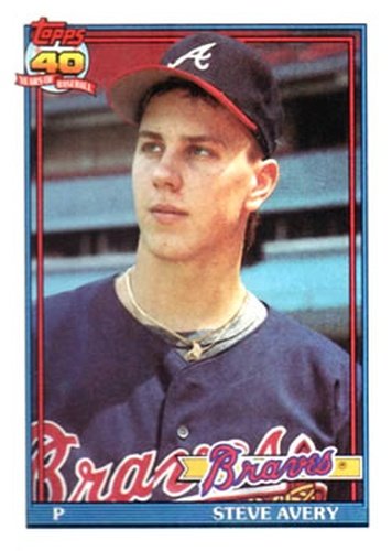 #227 Steve Avery - Atlanta Braves - 1991 Topps Baseball