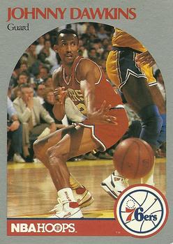 #227 Johnny Dawkins - Philadelphia 76ers - 1990-91 Hoops Basketball