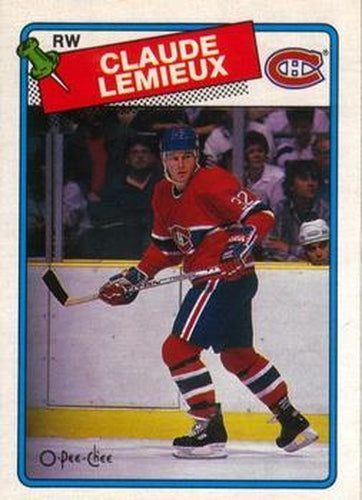 #227 Claude Lemieux - Montreal Canadiens - 1988-89 O-Pee-Chee Hockey