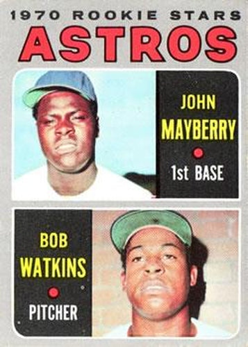 #227 Astros 1970 Rookie Stars John Mayberry / Bob Watkins - Houston Astros - 1970 Topps Baseball