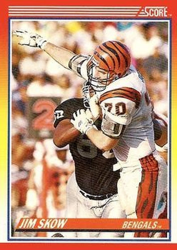 #227 Jim Skow - Cincinnati Bengals - 1990 Score Football