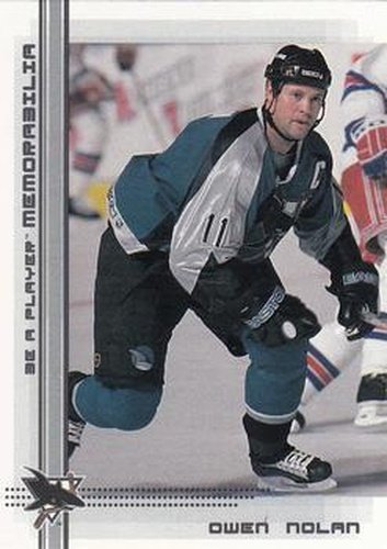 #227 Owen Nolan - San Jose Sharks - 2000-01 Be a Player Memorabilia Hockey