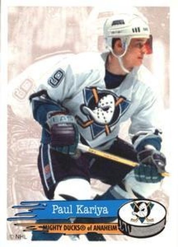 #227 Paul Kariya - Anaheim Mighty Ducks - 1995-96 Panini Hockey Stickers