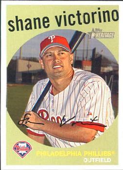 #227 Shane Victorino - Philadelphia Phillies - 2008 Topps Heritage Baseball