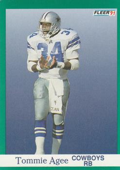 #227 Tommie Agee - Dallas Cowboys - 1991 Fleer Football