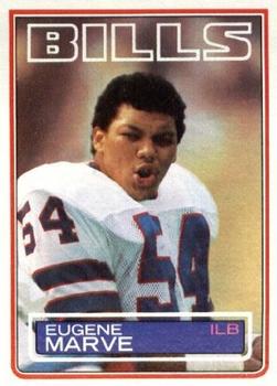 #227 Eugene Marve - Buffalo Bills - 1983 Topps Football