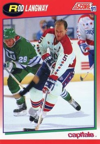 #228 Rod Langway - Washington Capitals - 1991-92 Score Canadian Hockey
