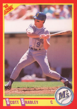 #228 Scott Bradley - Seattle Mariners - 1990 Score Baseball