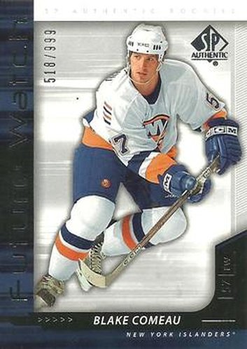 #228 Blake Comeau - New York Islanders - 2006-07 SP Authentic Hockey