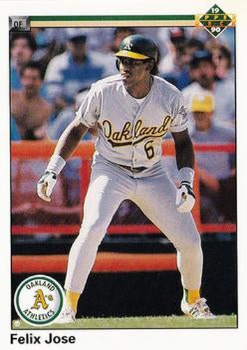 #228 Felix Jose - Oakland Athletics - 1990 Upper Deck Baseball