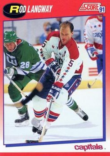 #228 Rod Langway - Washington Capitals - 1991-92 Score Canadian Bilingual Hockey