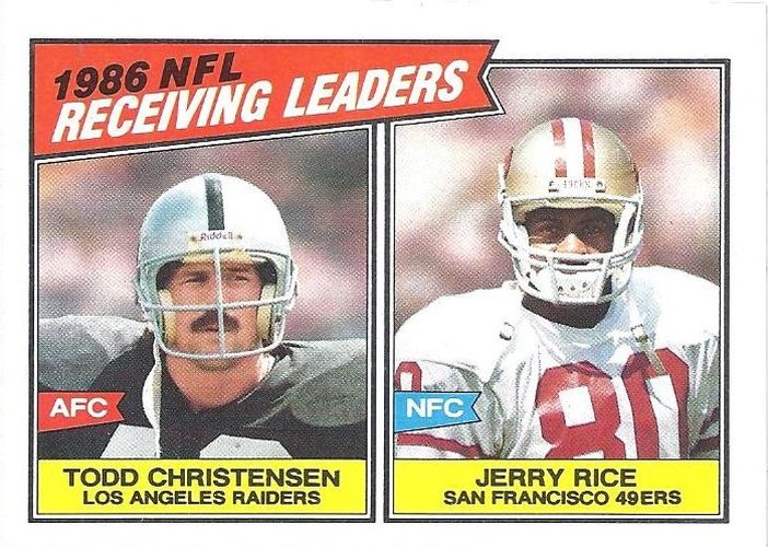 #228 Todd Christensen / Jerry Rice - Los Angeles Raiders / San Francisco 49ers - 1987 Topps Football