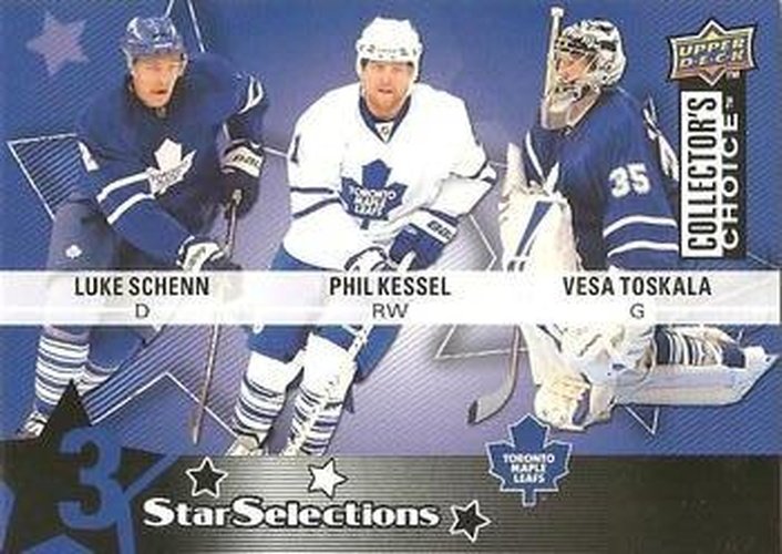 #228 Luke Schenn / Phil Kessel / Vesa Toskala - Toronto Maple Leafs - 2009-10 Collector's Choice Hockey