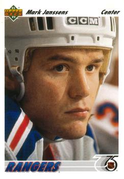 #228 Mark Janssens - New York Rangers - 1991-92 Upper Deck Hockey