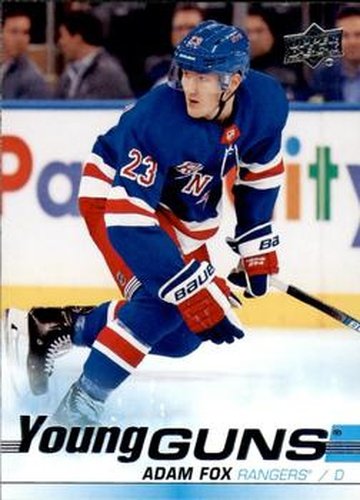 #228 Adam Fox - New York Rangers - 2019-20 Upper Deck Hockey