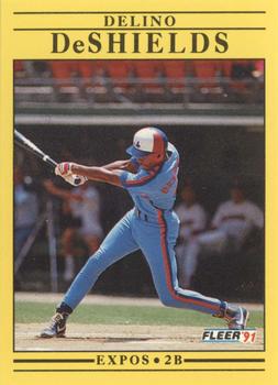 #228 Delino DeShields - Montreal Expos - 1991 Fleer Baseball