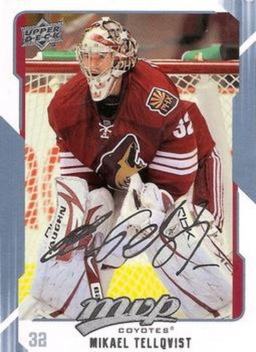 #228 Mikael Tellqvist - Phoenix Coyotes - 2008-09 Upper Deck MVP Hockey