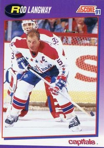 #228 Rod Langway - Washington Capitals - 1991-92 Score American Hockey