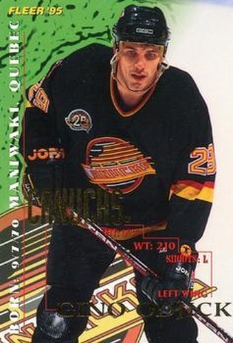 #228 Gino Odjick - Vancouver Canucks - 1994-95 Fleer Hockey
