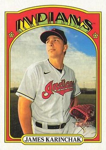 #228 James Karinchak - Cleveland Indians - 2021 Topps Heritage Baseball