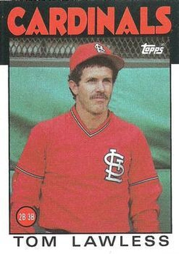 #228 Tom Lawless - St. Louis Cardinals - 1986 Topps Baseball