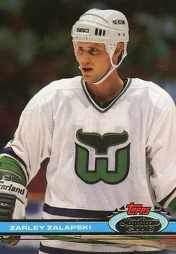 #228 Zarley Zalapski - Hartford Whalers - 1991-92 Stadium Club Hockey
