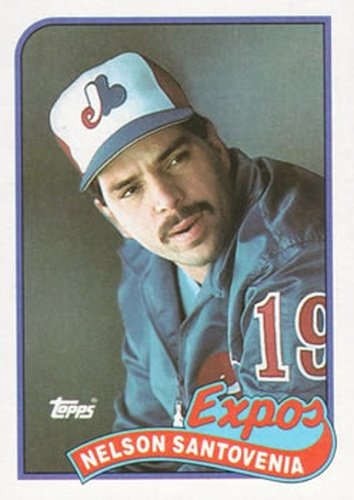 #228 Nelson Santovenia - Montreal Expos - 1989 Topps Baseball
