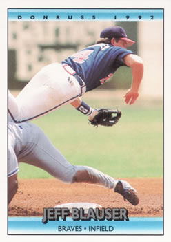#228 Jeff Blauser - Atlanta Braves - 1992 Donruss Baseball