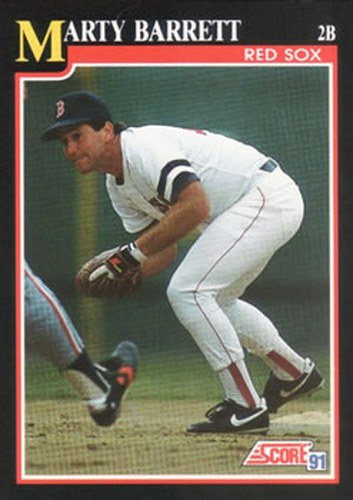 #228 Marty Barrett - Boston Red Sox - 1991 Score Baseball
